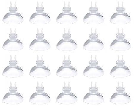 JZK 20PCS Clip a ventosa per acquario per tubo dell'aria dell'acquario da 4-6 mm, ventosa per tubo dell'aria per acquario, tubo della compagnia aerea Morsetto trasparente per supporto del tubo dell'ar