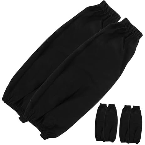 VILLFUL 3 Paar Ölbeständige Armstulpen Aus Schwarzem Material Mit Elastischem Bund Küchen Und Reinigungschutz Für Erwachsene