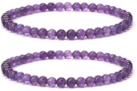 Landorilo 4mm Armband Damen,Echten Naturstein Perlen, 44 Natursteinarten | Perlenarmband, Heilstein Edelstein Armbänder, Glücksarmband, Personalisierte Geschenke, Inklusive Ersatzperlen