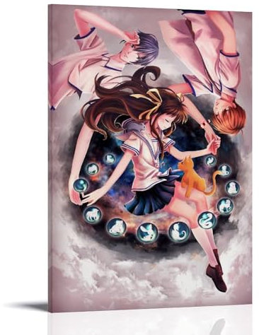 IKJIkkncf Fruit Basket Anime Art Poster Decorative Painting Canvas Wall Art Living Room Poster Bedroom Painting Wall Art Picture Print Modern Family Room Decor 08 x 12 Inches (20 x 30 cm)