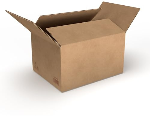 RaKuPack Versandkarton 25 Stück Faltkarton 500x400x200mm Innenmaß (50x40x20cm) Verpackungskarton Warensendung Karton braun Faltschachtel Pappkarton Paket Versandschachtel Kartonage verschiedene Größen