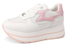 QUEEN HELENA Baskets Platform Baskets Hautes Femmes X32-33, Blanc et rose, 37 EU