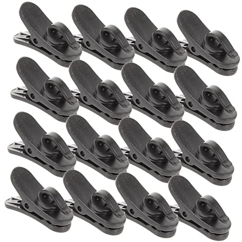 Ansteckmikrofonklemme Schwarze Abs Clips für Mikrofone | Krawattenklammern, für Auftritte und Reden, Einfache Montage und Demontage, 20 Stück-pack