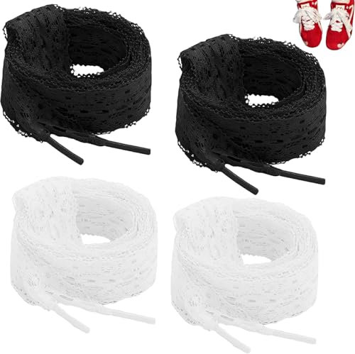 ClcIosis 2 par spetsiga skosnören, satinskosnören för sneakers, löparskor, sportskor, Vit, 120