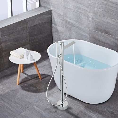 Badezimmermixer Tippen Sie mit Dusche Schwarz freistehende Badewanne Duschmischer Badmixer Zapfes mit Duschset