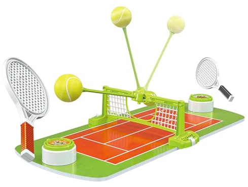 Tennis-Set – Mini-Tennisspiel | Interaktive Sportaktivitäten mit Schlägern und Spieltisch | Tennisset für Familie drinnen und draußen