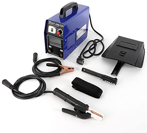 Elektrodenschweißgerät 120A Inverter Schweißgerät 220V, Tragbar, mit Maske, Kabel & Zubehör, IP21S Schutz, Für Stahl/Edelstahl/Alu (1-2,5mm Elektrode)