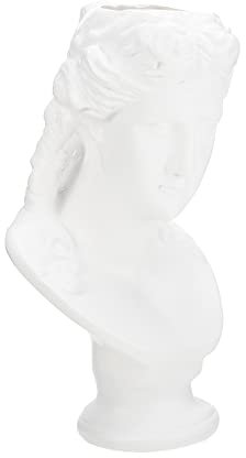 Vase à Fleurs Artistique Statue en Résine Synthétique Blanc Ambiance Noël