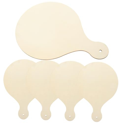 Ciieeo Lot de 5 planches à pain en bois avec poignées, petites planches à découper pour pain, desserts, pâtisseries, cuisine, service et décoration