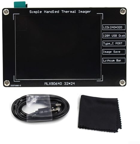 Caméra infrarouge thermique avec 2 écrans LCD de 8 pouces pour mesurer la température de 40 à 300 degrés Celsius avec batterie rechargeable