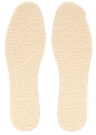 Skoinlägg varma vinter-termiska innersulor, unisex innersula av lammull, förtjockad, plysch, varma skor, padds, självvarma innersulor för snöstövlar (2 st, EU 35–36)