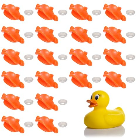 QUARKZMAN 20 Piezas De Curva De Pato De Plástico 2.08 In Curva De Pato De Seguridad para Muñecas Decoración De Reemplazo con Arandelas para Manualidades DIY Crochet Picos De Pato