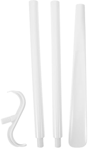 GALPADA Dressing Aid Two-in-one Dressing Pole Detachable with Abs Material White Colour Assist with Removing Socks Easy to Disassemble for Elderly and Pregnant Women