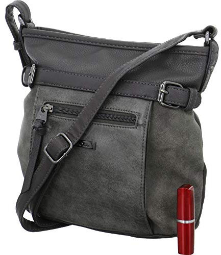 TOM TAILOR Juna Damen Umhängetasche Crossbody Bag Klein Grau