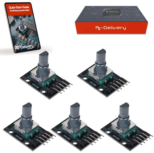 AZDelivery 5 x KY-040 Drehwinkelgeber Drehgeber Rotary Encoder Modul kompatibel mit Arduino inklusive E-Book!
