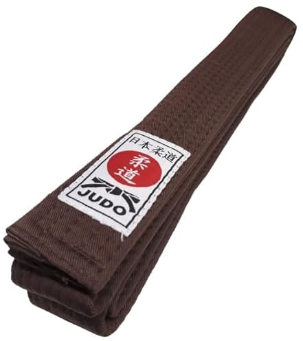 Budodrake Schwarzgurt mit Bestickung Judo + Name individuell, bestickter Judogürtel schwarz mit Judo-Label (300)