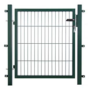 Arvotec Gartentor/Gartenpforte, LxH:1000x600mm, 200x50mm, Farbe grün RAL 6005 - passend zu Doppelstabmatten/Stabmattenzaun