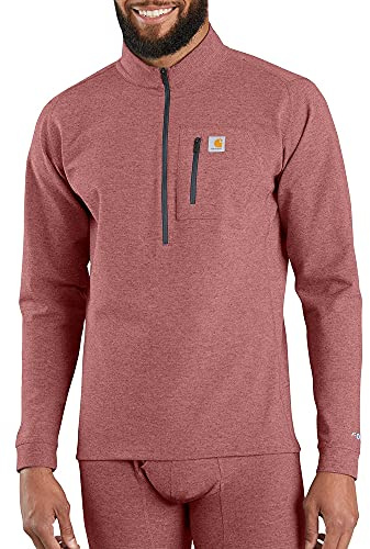 Carhartt Base Force Heavy Quarter-Zip Canottiera, Pietra focaia Heather, XXXXL Uomo