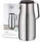 alfi STUDIO TT 1,5l, stainless steel, Isolierkanne aus doppelwandigem Edelstahl mattiert, hält 12 Stunden warm, 24 Stunden kalt, Drehverschluss, Öffnung groß, Thermoskanne, spülmaschinenfest, BPA-frei