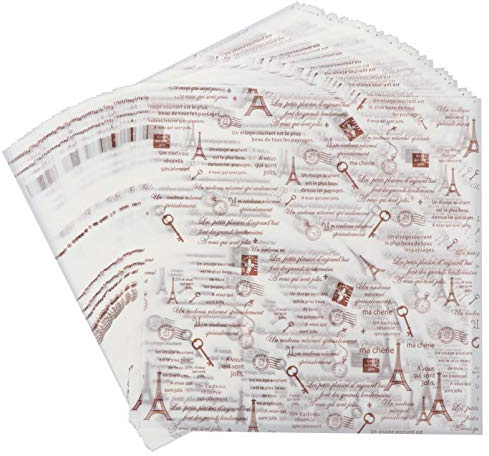 Lot De 50 Feuilles De Papier Sulfurisé Style Rouleau De Poulet Vintage Pour Décorations De Pâtisserie
