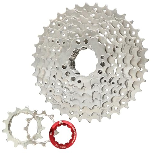 ZTZ splumzer Cassette 8/9/10/11 Vitesses, Cassettes de vélo de Montagne ultralégères adaptées aux chaînes et Plateaux de vélo de Montagne (VTT) SRAM XC, AM, DH Ainsi qu'à Ceux de BMX (8-Speed-11-28T)