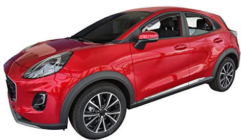 J&J Automotive Heko Déflecteurs d'air et de Vent pour Ford Puma Depuis 2020 4pcs, Teintés, Avant et Arrière, Aérodynamique
