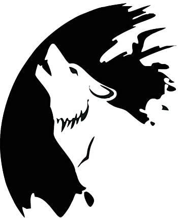 Auto Aufkleber Wolf Kopf,Asudaro 3 Stück Howling Wolf Autoaufkleber Tierstil Aufkleber für Laptop Telefon Zubehör Helm Autofenster Stoßstange Becher Tuber Cup Tür Wanddekoration 26cm x22cm,Schwarz