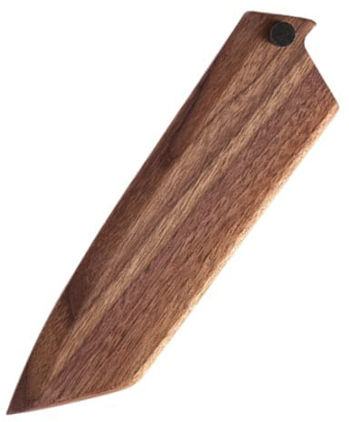 Aibote Japansk kiritsuke kockknivfodral i naturligt svart valnötsträ handgjort magnetiskt fodral för knivskydd i trä (8 tum, valnöt svart-A)