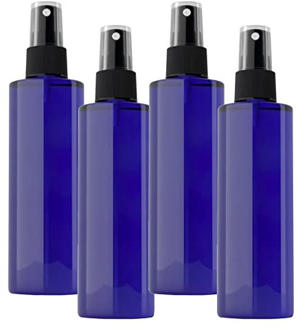 BPZXL 4 Pièces Flacon Vaporisateur 200ml Bleu avec Sprayer Noir - pour Cheveux, Plantes et Eau