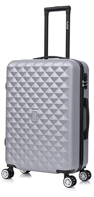 CELIMS - Maleta Mediana | Maleta Mediana 4 Ruedas | Maleta de Viaje 20kg | Gris