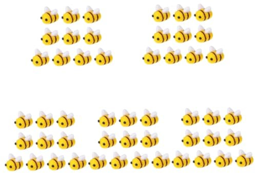 NUOBESTY 150 STK Wollfilz Biene Stofftiere Bienenverzierungen Biene Aufkleber Babys Puppen Bälle-Bienen-bastelzubehör Spielzeuge Ornament Handwerk Babyzubehör Mini-Puppen Haarschmuck Schatz