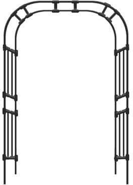 Yajuer Gartenbogen, Gartengitter aus Stahl, Hochzeitsdekorationsbogen, beschwerter Bogen für den Außenbereich für Rasen, Party, Zeremonie, Hinterhof, Kletterpflanzen (Size : 240CM/94.5in)