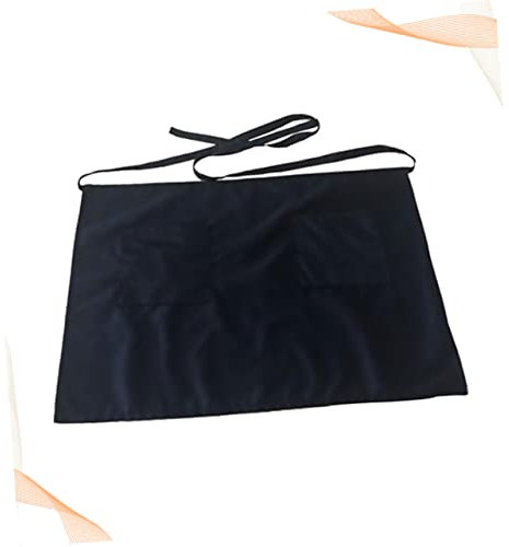 COLLBATH Kurzer Arbeits-schürze Mit Taschen Aus Wasserdichtem Material Für Gastronomie Und Küche Schwarz