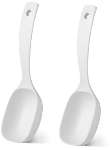 MOLUCKFU 2pcs Large Serving Spoon Soup Ladle Kitchen Spoon for Cooking and Serving for Porridge and Soup Ladle