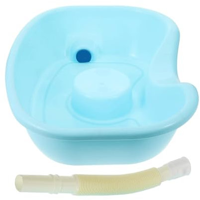 AULISHUO Bacs à shampoing Plateau de Lavage de Cheveux, Bol de shampoing Portable, Bassin de shampoing, évier de lit, Bassin de Lavage de Cheveux pour Chevet et alité Bac de Lavage des Cheveux
