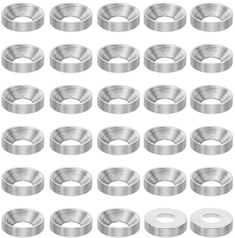 PATIKIL M5 Senkkopf Unterlegscheibe, 30 Stück Edelstahl Unterlegscheiben, M5x12 mm Senkscheiben, Zierscheiben für Senkkopfschrauben Konstruktionen, Wohnung