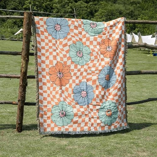 Kuscheldecke Retro Boho Baumwolle Leinen Decke Sofa Handtuch stricken böhmische Tagesdecke Pad Matte böhmische Überwurf Reise Tagesdecke Sofa Abdeckung Decken Queen Size Decke werfen Für Sofa und Stüh