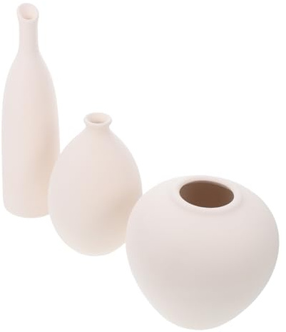 PRETYZOOM 3pcs Flower Vases for Living Ceramic Vase Decorative Plant Pot Unique Home Decor