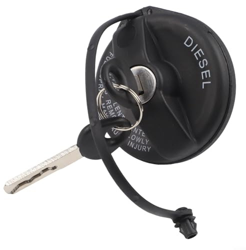 Tapa de depósito de combustible con cerradura de 2 llaves compatible con Fiat Ducato Boxer Relay 71802900 ABS negro tapa de gas de repuesto para vehículo 2006-UP