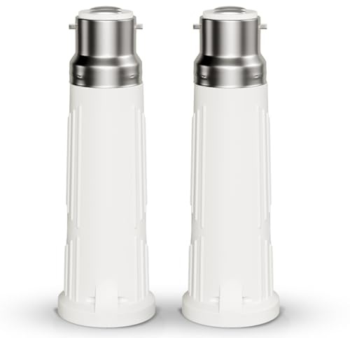 DiCUNO B22 to E27 Socket Extender, 9CM Light Socket Extension, 2 Pcs