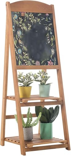Vintage A-Rahmen Kreidetafel Schild mit 2 Ebenen Regal für Außen- und Innenwerbung in Cafés, Bars, Restaurants
