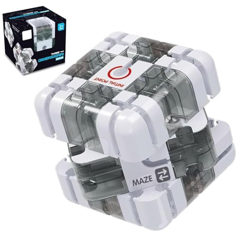 Large Labyrinth 3D Maze Cube, Engaging Brain Teaser Toy,Logical Challenge 3x3 Maze Puzzle Cube Toy for Stress Relief and Logic Development, Labyrinth Puzzle Cubes Mazes Game for Kids and Adults