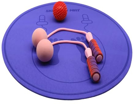 Rope Jump Training Mat - TPE hopprepsmatta, rund cirkel män kvinnor | stötdämpande, ljudtät hållbar, träningsmatta inomhus utomhus, idealisk fitness, gymnastik, hemmaträning [ ]