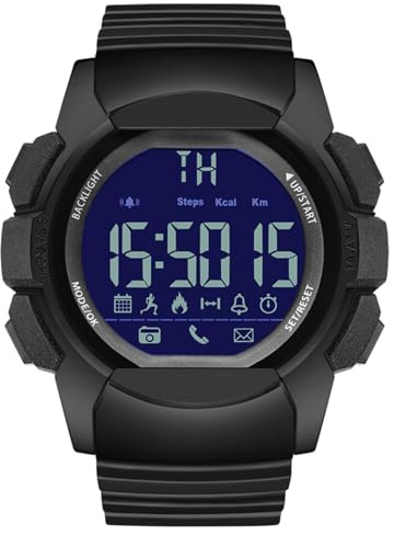Sport per gli uomini impermeabili,Orologio sportivo per gli uomini,Orologio da schermo a LED, resistente all'acqua fino a 100 m - Orologio digitale di Calorie contapassi intelligenti portatili p