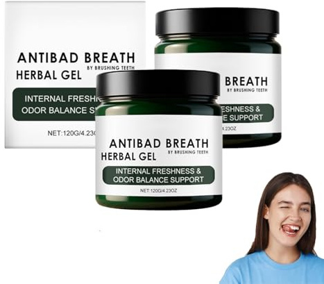 Anti-Bad Breath Herbal Gel, Breath Freshener, Daily Herbal Cleansing Gel, Deodorant & Body Odor Control Cream, Plant-Based Internal Breath Freshener (2)