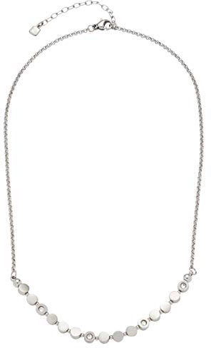 JEWELS BY LEONARDO Damen-Halskette Dorelly, Edelstahl mit facettierten Kristallsteinchen, mit Karabinerverschluss, Länge 400 mm, 016786
