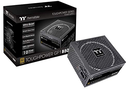 Thermaltake Toughpower GF1 850W 80+ Gold SLI/ CrossFire Ready Ultra Quiet 140mm Hydraulic Bearing Smart Zero Fan Full Modular Power Supply 10 Year Warranty PS-TPD-0850FNFAGU-1