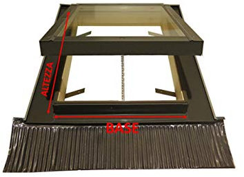 Finestra da tetto/Lucernario Elettrico per apertura a distanza con motore 220 volt. Finestra ideale dove non è possibile l'apertura manualmente. (78 x 98 Base x Altezza)