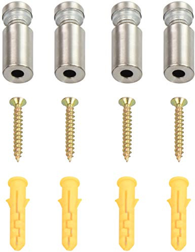LAUBLUST Abstandshalter Edelstahl 4er Set - Wandhalterung für Schilder - ca. 30x12mm