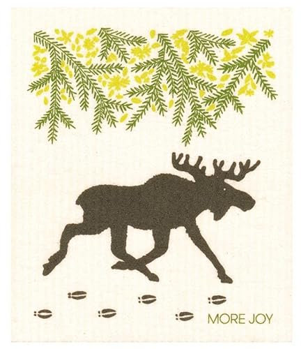 More Joy - Eco-Friendly Swedish Dishcloths, Pack of 2 Moose